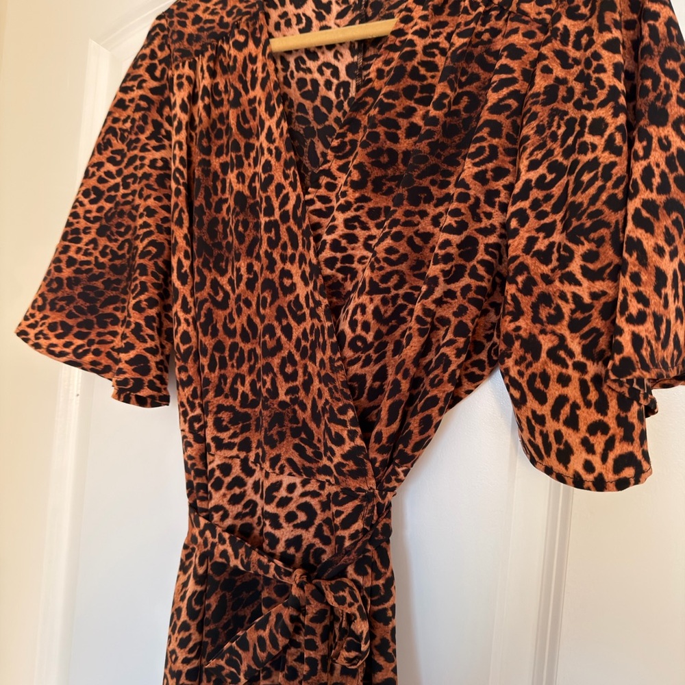 Bobeau Animal Print Midi Dress